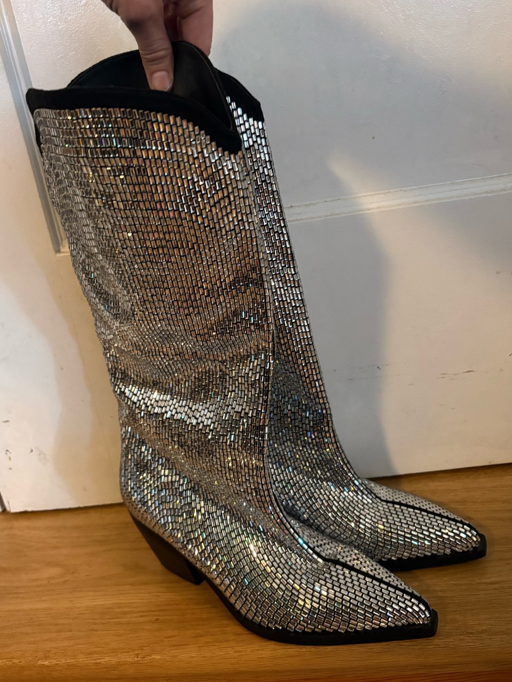 Azalea Wang Ingrid Crystal Rhinestone Cowboy Boots (7)